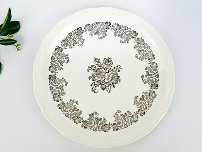 Rare Antique Digoin Sarreguemines plates part of the Clovis Collection (France, early 1940s)