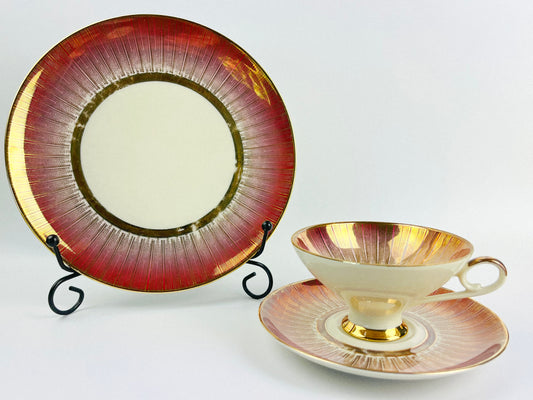 Bareuther Waldsassen gold detailed porcelain breakfast (1967)