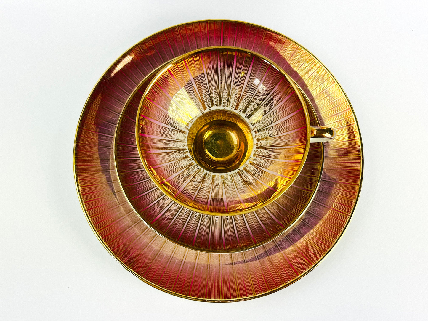 Bareuther Waldsassen gold detailed porcelain breakfast (1967)