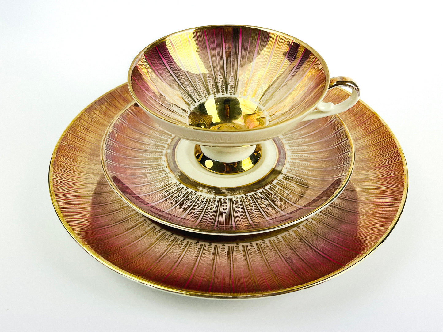 Bareuther Waldsassen gold detailed porcelain breakfast (1967)