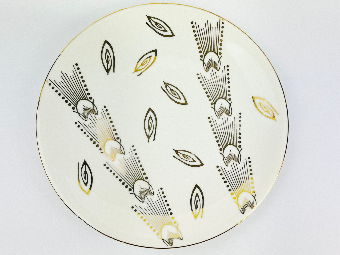 Art Deco Porcelain Breakfast Trio Set Schwarzenbach Bavaria (1920s)