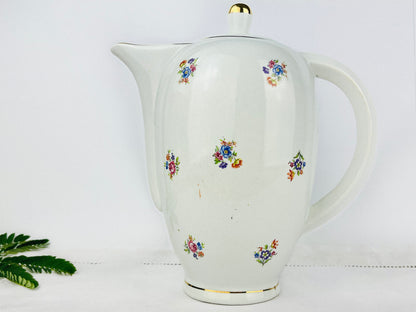 Rare Antique Saint-Amand-les-Eaux opaque-porcelain teapot (France, 1920s)
